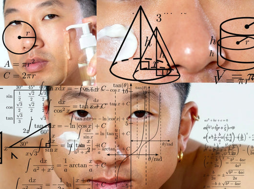 Man with niacinamide cream on skin, wondering how to layer