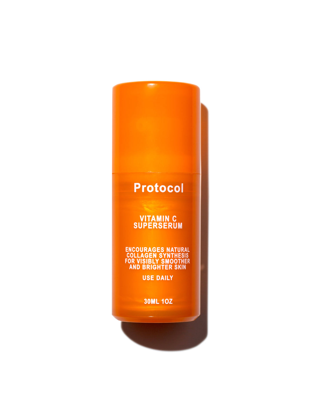 Orange skincare bottle