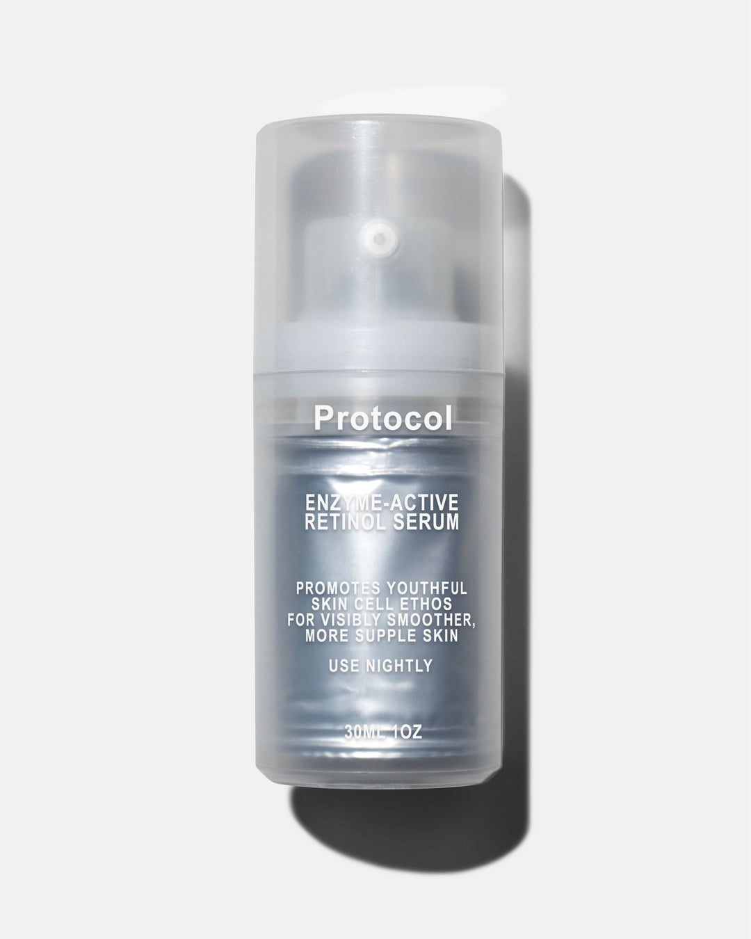 clear foil skincare bottle
