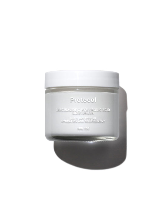 white jar with clear lettering
